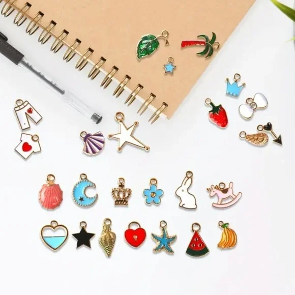 🔴 5 for $10 ONE Heart MADE with LOVE Charm Pendant for Jewelry Making - Picture 6 of 9